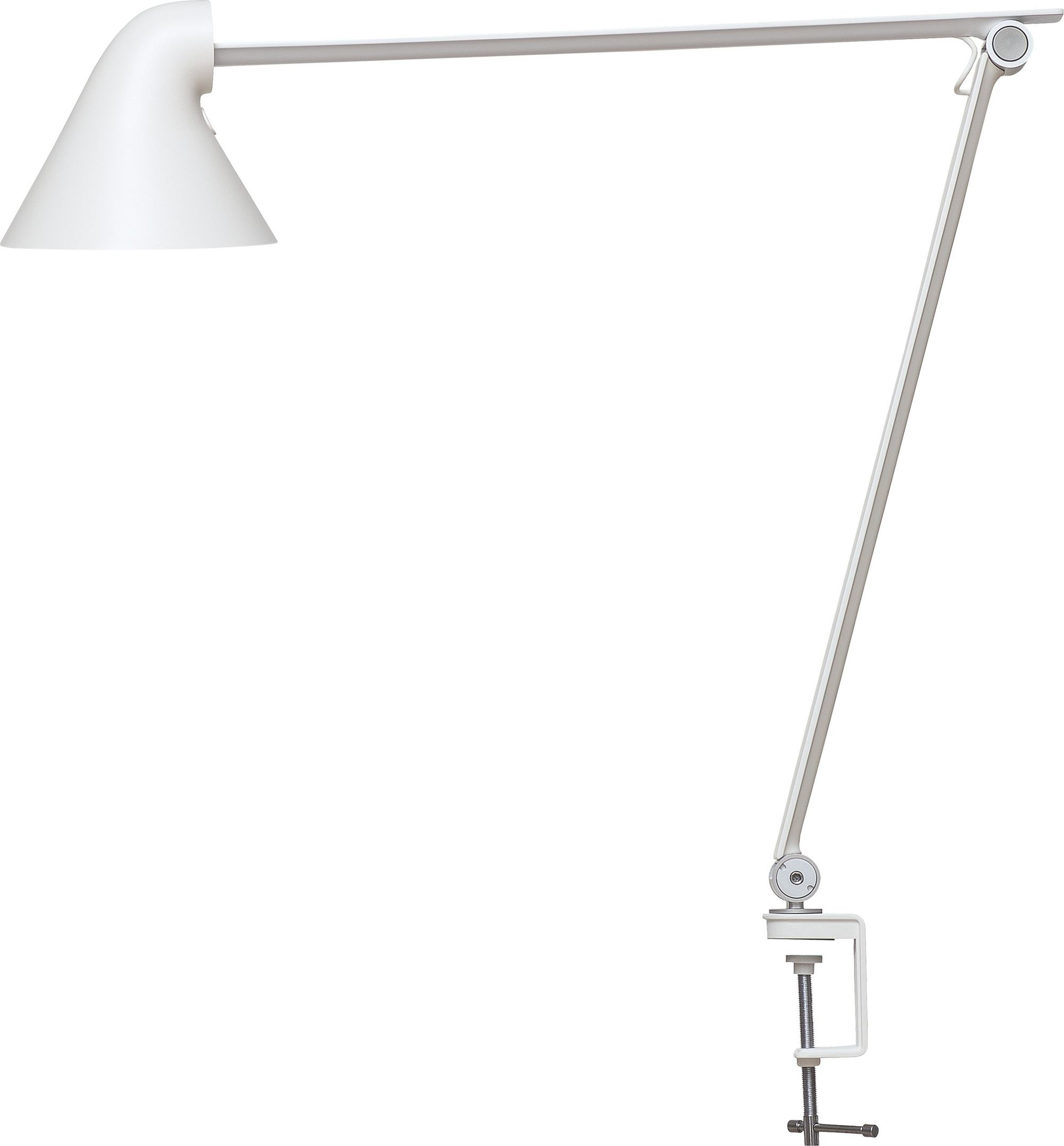 Lampa biurkowa NJP LED 3000 K biała z mocowaniem bocznym do blatu