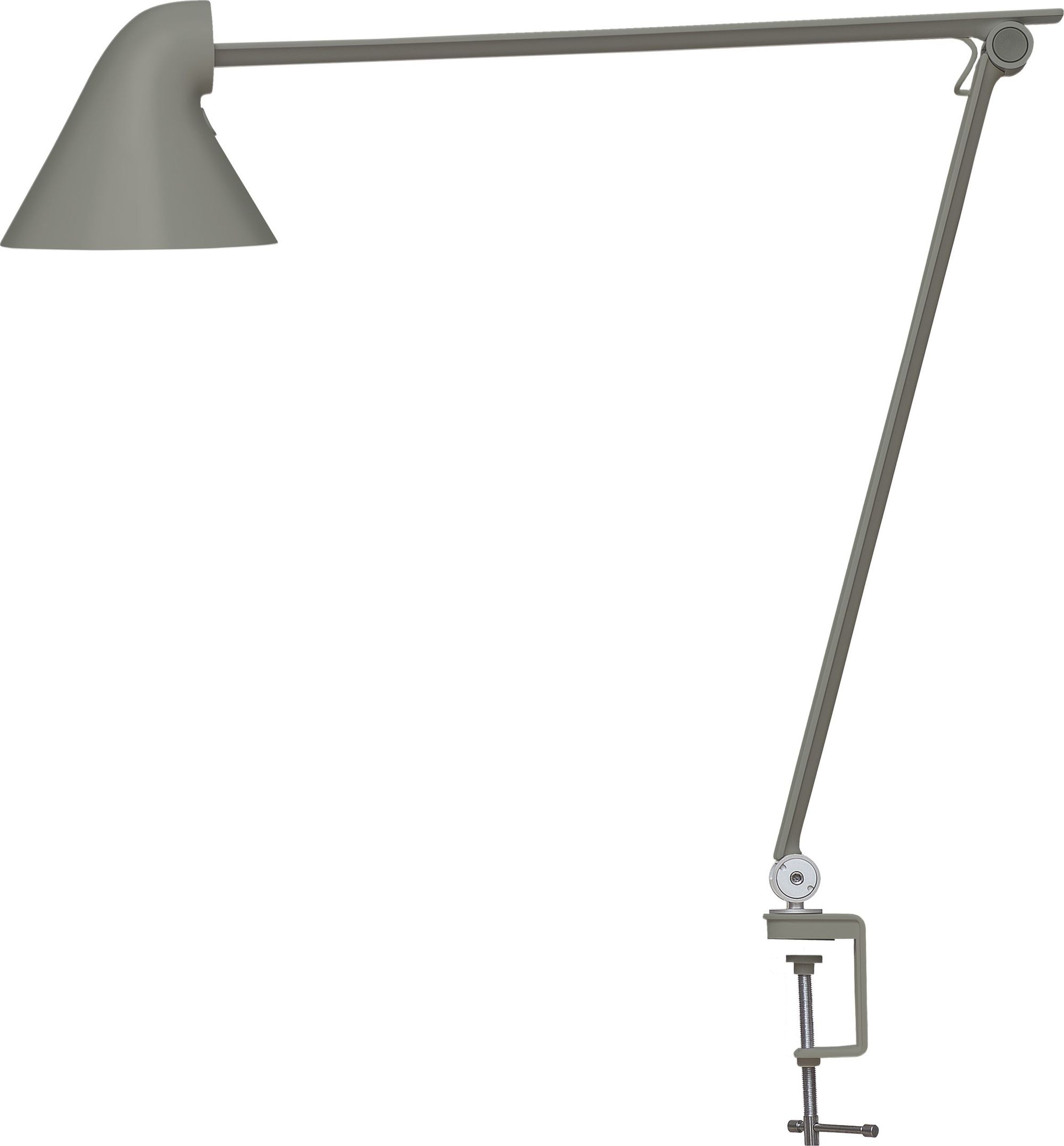 Lampa biurkowa NJP LED 3000 K ciemnoszara z mocowaniem bocznym do blatu