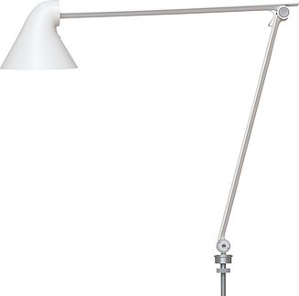 Lampa na pracovný stôl NJP LED 2700 K s nástavcom na dosku, priemer 10 cm biela