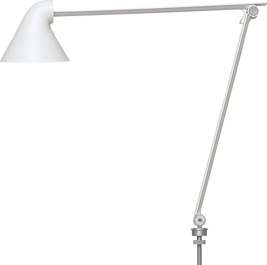 Lampa na pracovný stôl NJP LED 2700 K s nástavcom na dosku, priemer 10 cm