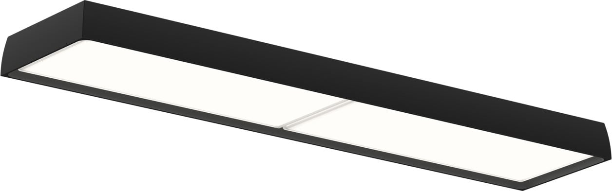 Lampa sufitowa Slim Box Semi Recessed LED 3000K czarna z dyfuzorem opal sterowanie oświetleniem Bluetooth