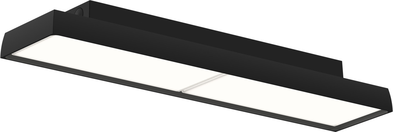 Lampa sufitowa Slim Box Surface LED 3000K czarna z dyfuzorem opal sterowanie oświetleniem Bluetooth