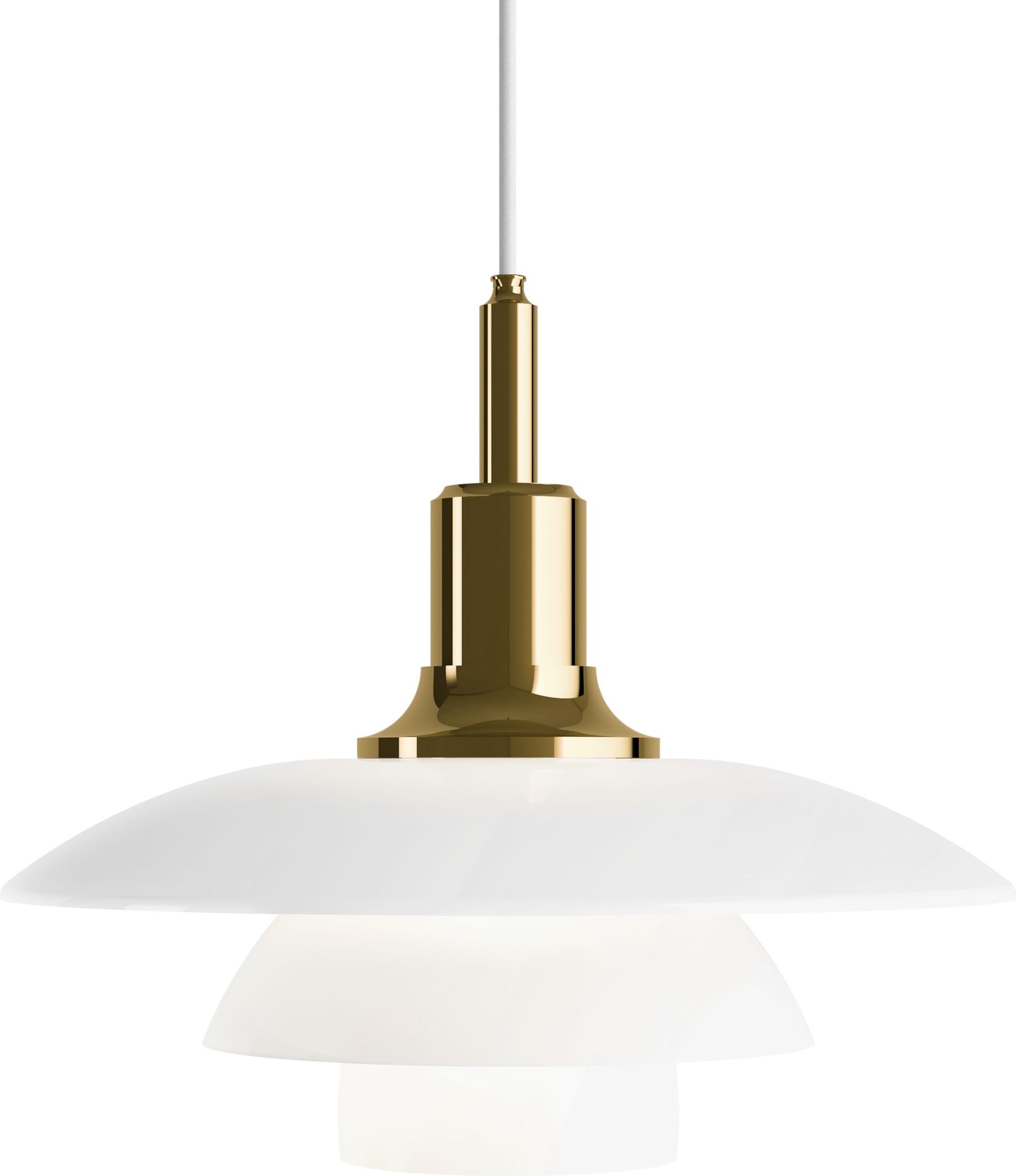 Lampa wisząca PH 33 cm mosiądz ze szklanym kloszem