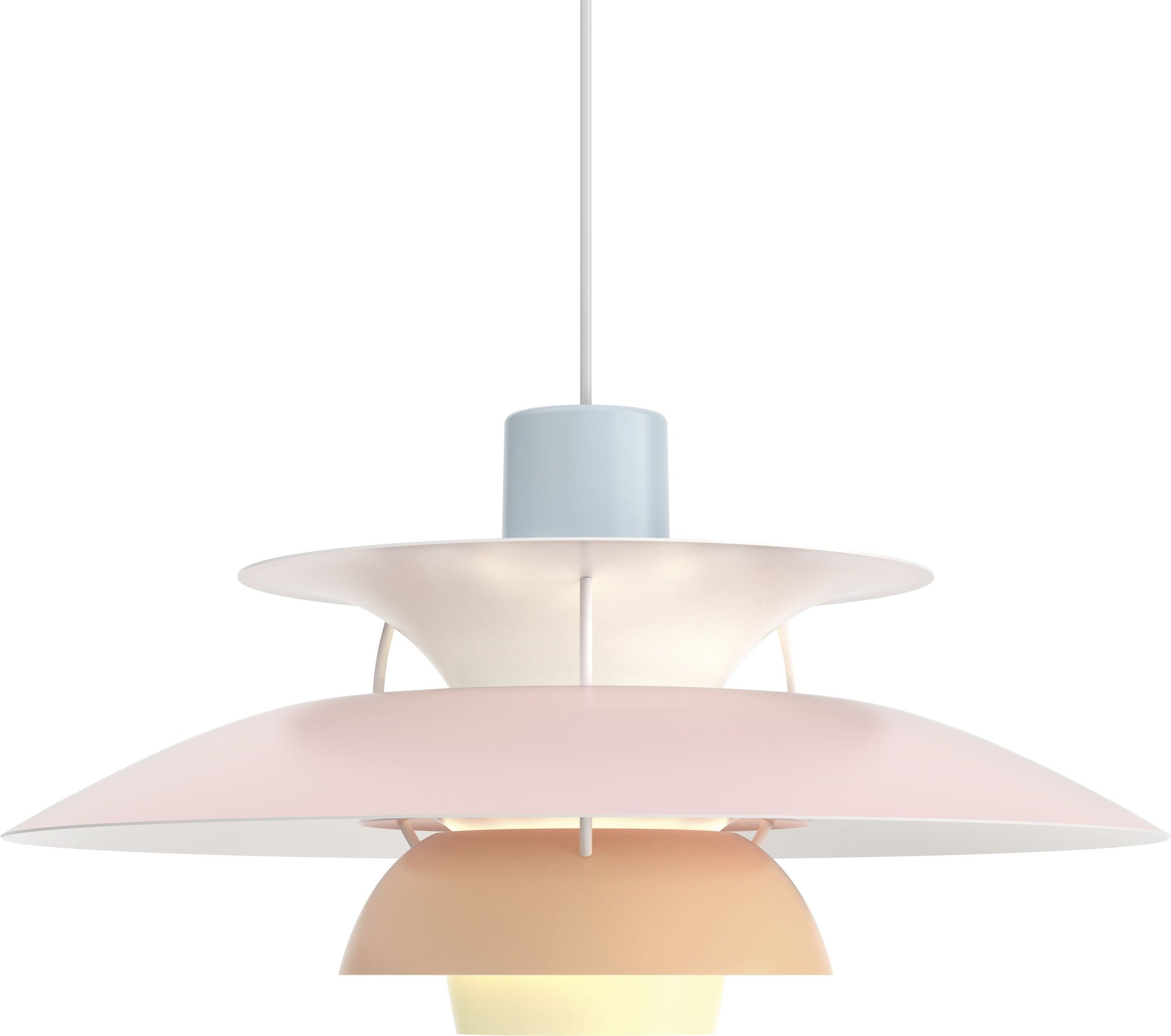 Lampa wisząca PH 50 cm pastelowa różowa
