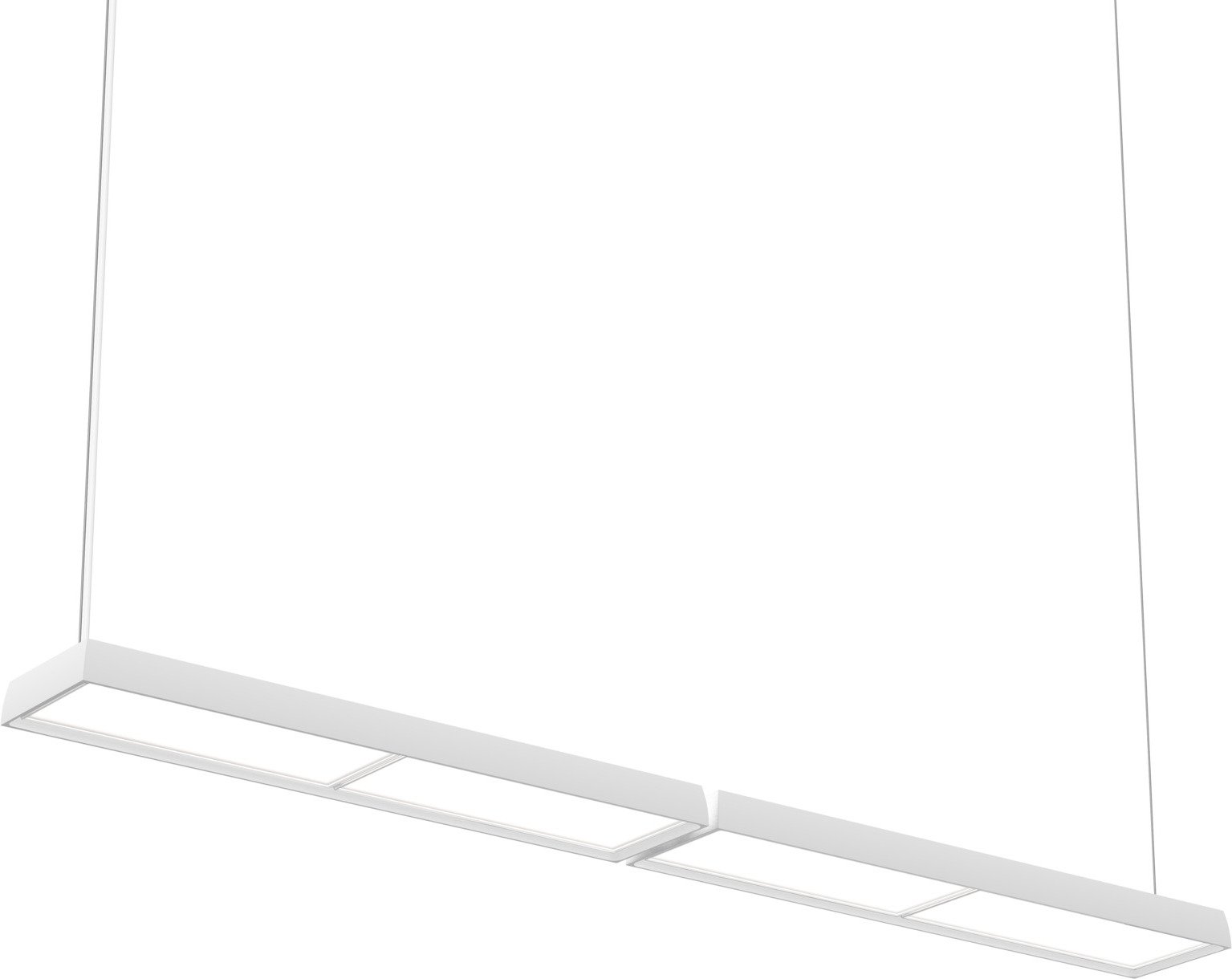 Lampa wisząca Slim Box Suspended Double LED 4000K biała z dyfuzorem opal sterowanie oświetleniem Dali