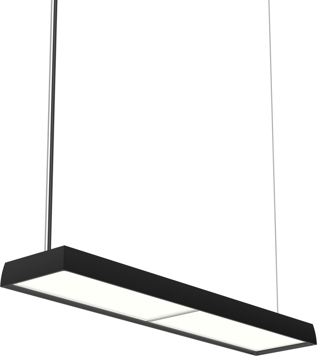 Lampa wisząca Slim Box Suspended LED 3000K czarna z dyfuzorem mikropryzmatycznym sterowanie oświetleniem Bluetooth