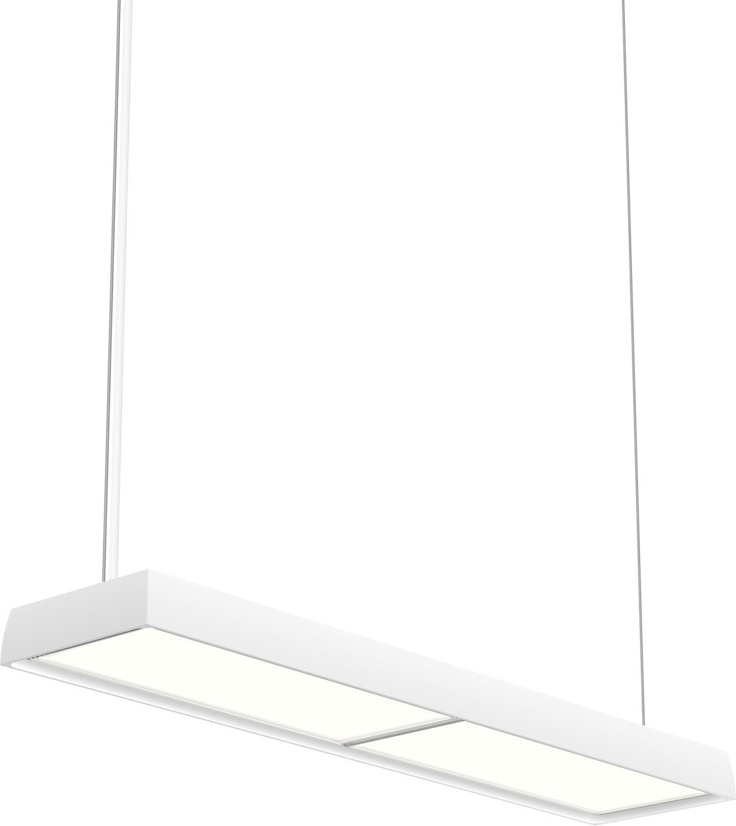 Lampa wisząca Slim Box Suspended LED 3000K HO biała z dyfuzorem opal sterowanie oświetleniem Bluetooth