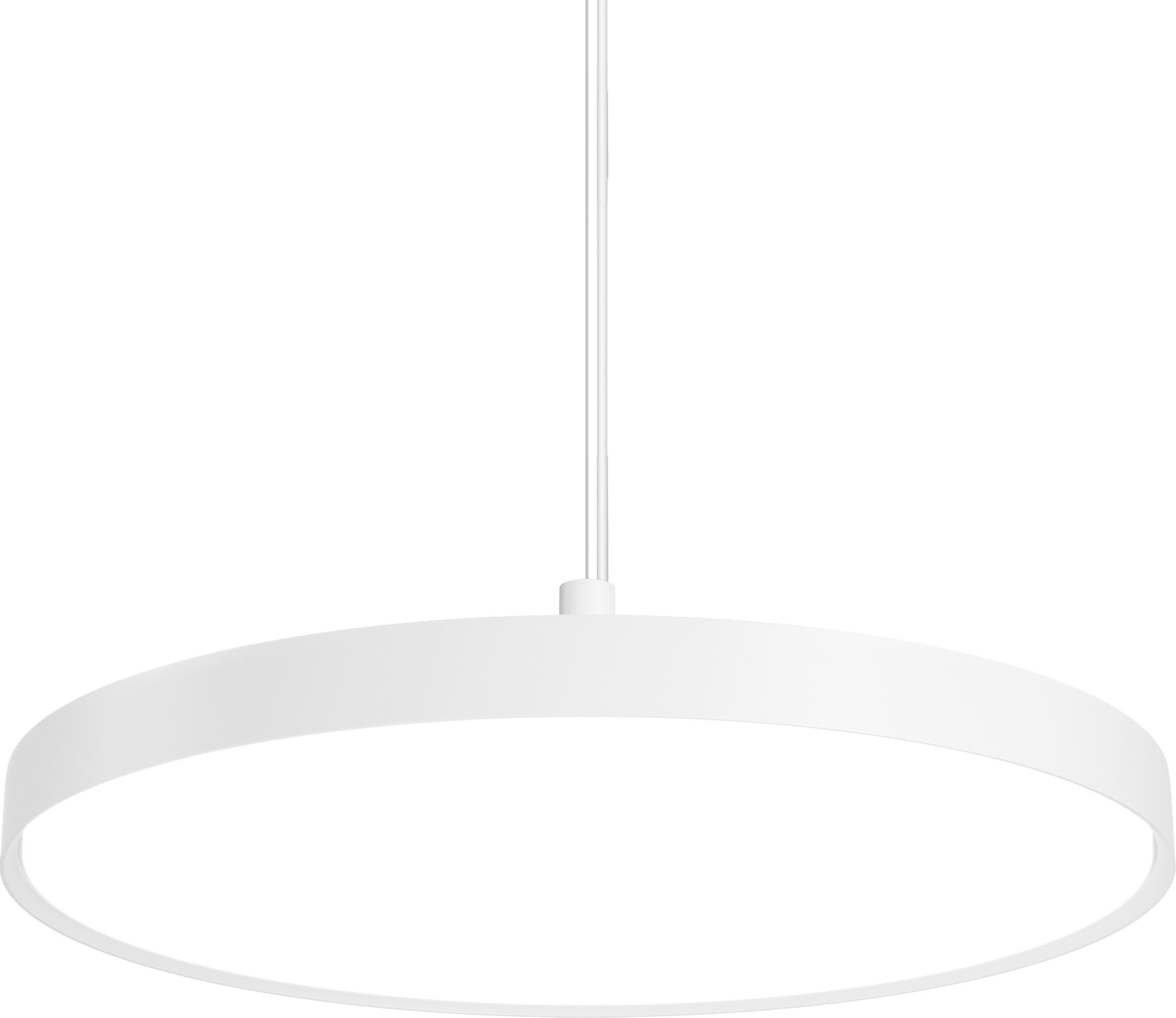 Lampa wisząca Slim Round Suspended LED 4000K 68 cm biała z dyfuzorem opal sterowanie oświetleniem Dali