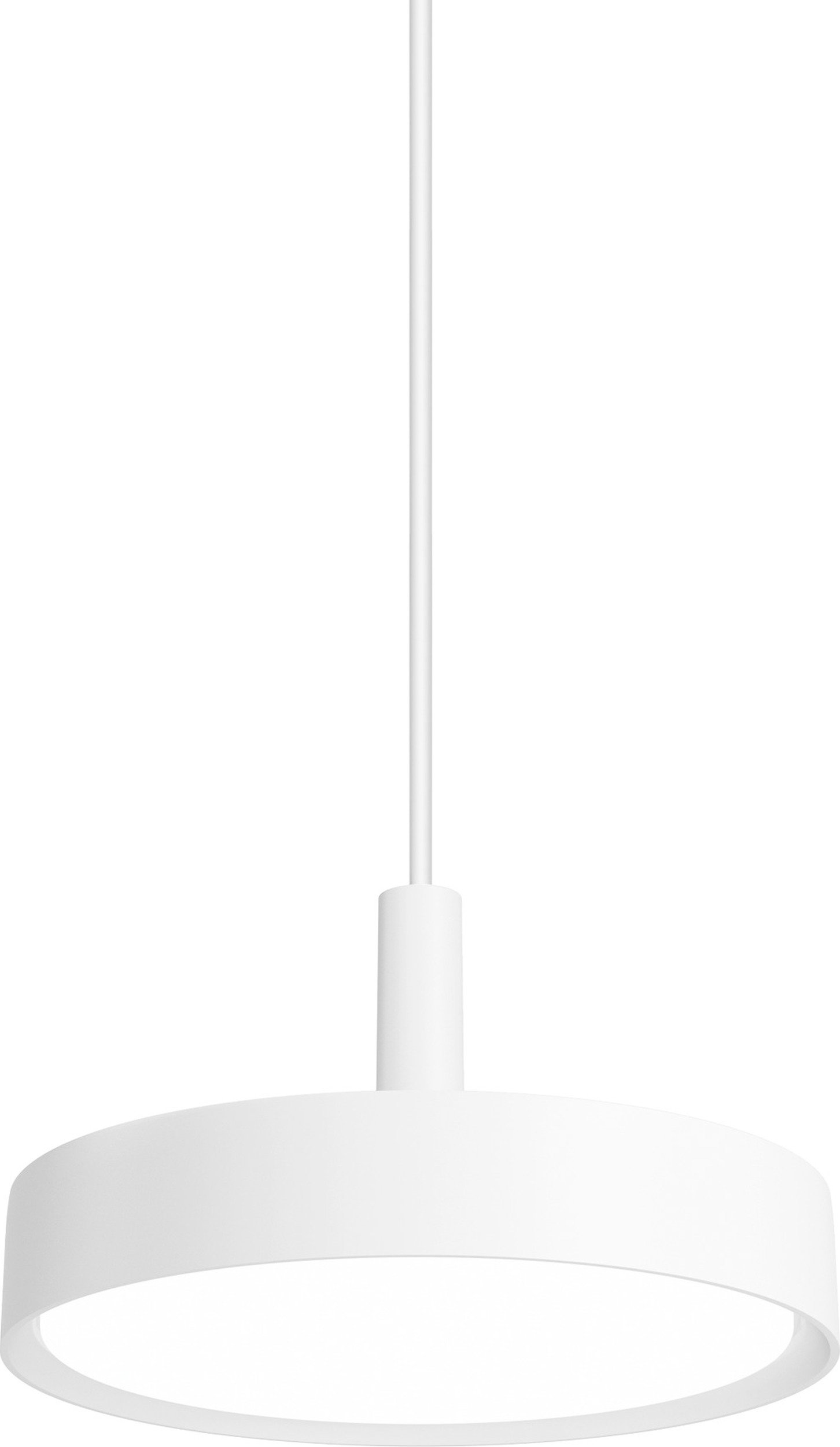 Lampa wisząca Slim Round Suspended LED KA 25 cm biała z dyfuzorem opal sterowanie oświetleniem Dali