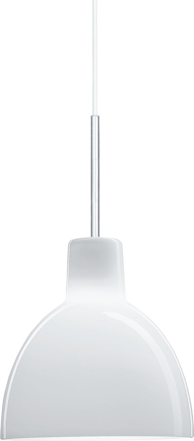 Lampa wisząca Toldbod 22 cm biała szklana