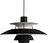 Lampada a sospensione PH diametro 50 cm, nero e bordeaux
