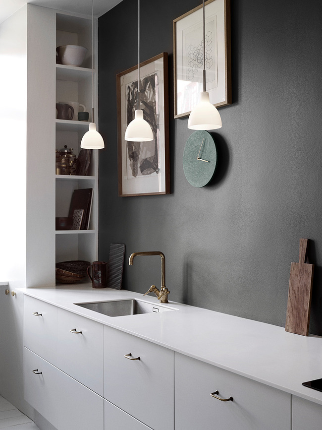 Lámpara Colgante de cristal Toldbod, 22 cm, blanca