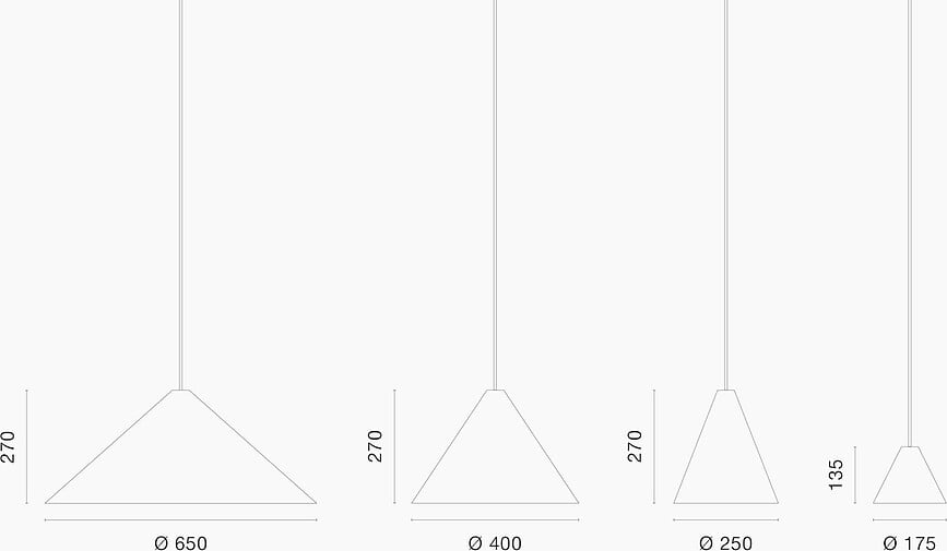 Lámpara de Suspensión LED Keglen, 65 cm, 2700K, blanca, regulable por corte de fase Main Dimm