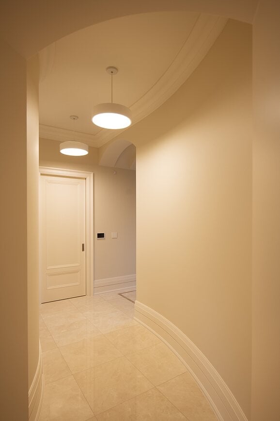 Lámpara Colgante LED Circle Suspended, 4000K HO, 45,6 cm, transparente y blanco