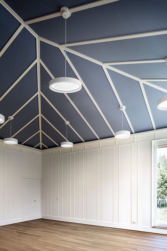 Lámpara Colgante LED Circle Suspended, 4000K, 45,6 cm, blanca