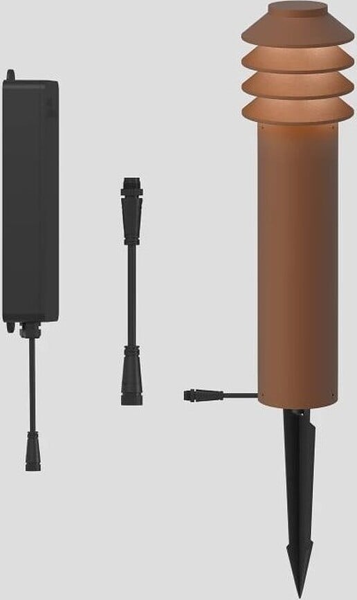 Lámpara de Exterior LED Bysted, 4000K, L, gris, con fijación de ancla y adaptador