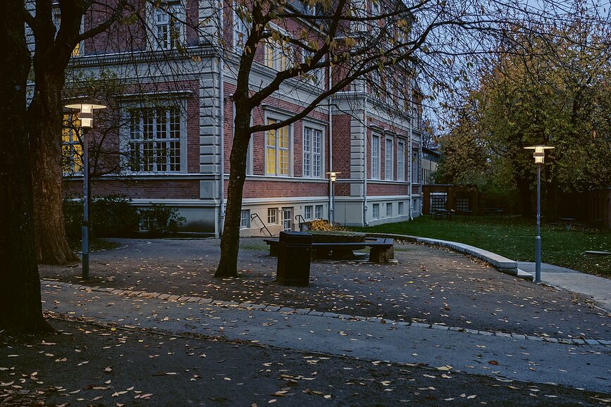 Luminaria de Exterior Albertslund, gris oscuro, 4000K, control de iluminación Nightdim