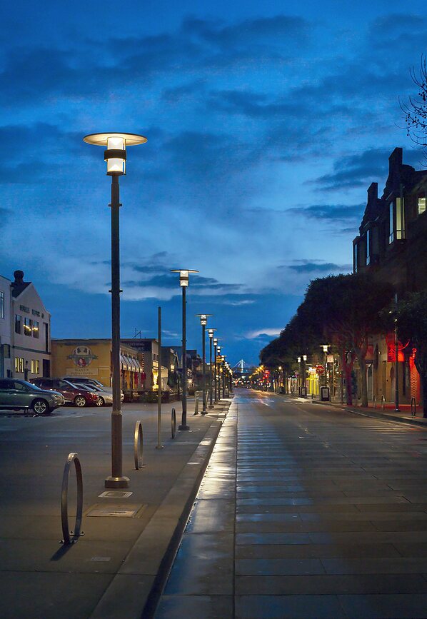 Luminaria de Exterior Albertslund, gris oscuro, 4000K, control de iluminación Nightdim