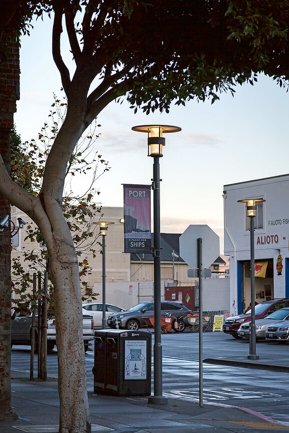 Luminaria de Exterior Albertslund, gris oscuro, 4000K, control de iluminación Nightdim