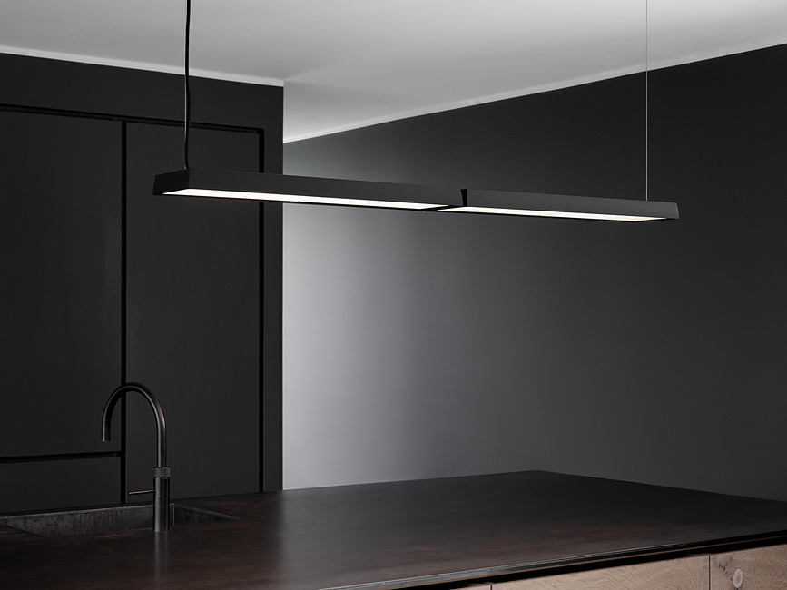 Lámpara Colgante Slim Box Suspended Double LED, 4000K, blanca, con difusor opal, control Dali