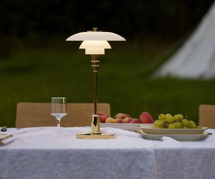 Lampe sans fil PH 2/1 LED dorée