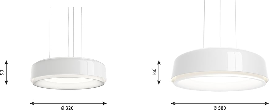 LP Grand Suspended Lampa Viseća LED fazno prigušivanje Main Dimm 4000K 32 cm bijela