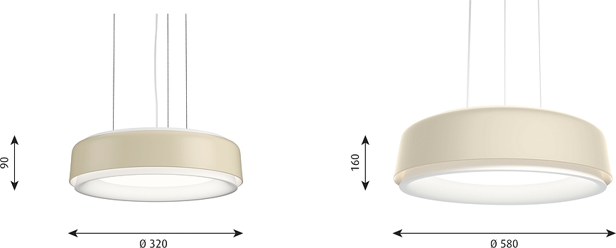 LP Grand Suspended Κρεμαστό Φωτιστικό LED, 32 cm, 4000K, σαμπανιζέ, με φασική ρύθμιση έντασης (Main Dimm)