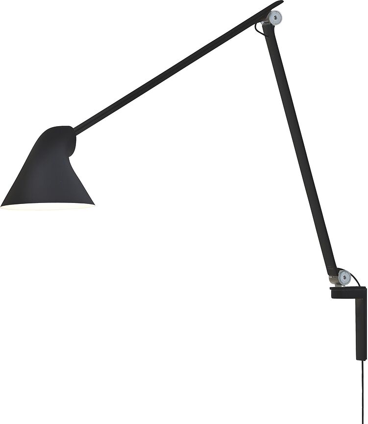 NJP Applique Murale à bras articulé LED, 3000 K, noire
