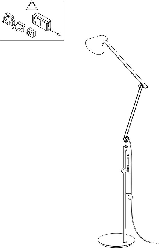 NJP Podna Lampa LED 2700 K bijela