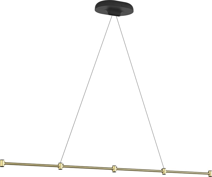 Ophangsysteem voor lamp Dependant 5 eenvoudig zwart-messing