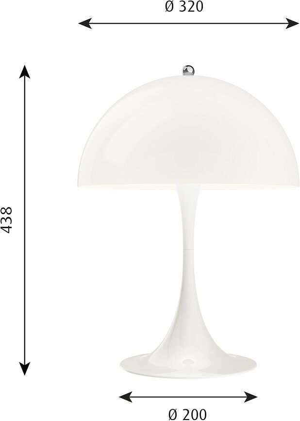 Panthella Stolna lampa 320 bijela