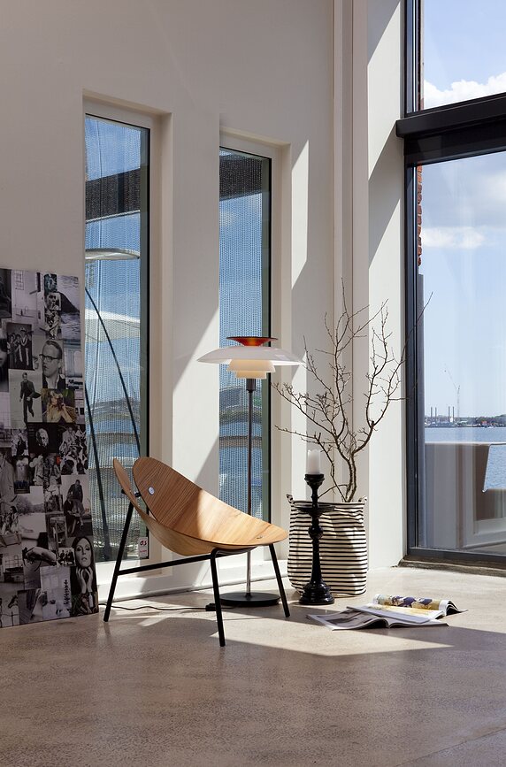 PH 80 Lampadaire, chromé