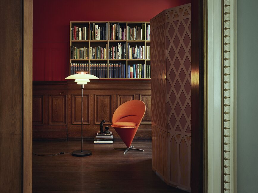 PH 80 Lampadaire, chromé