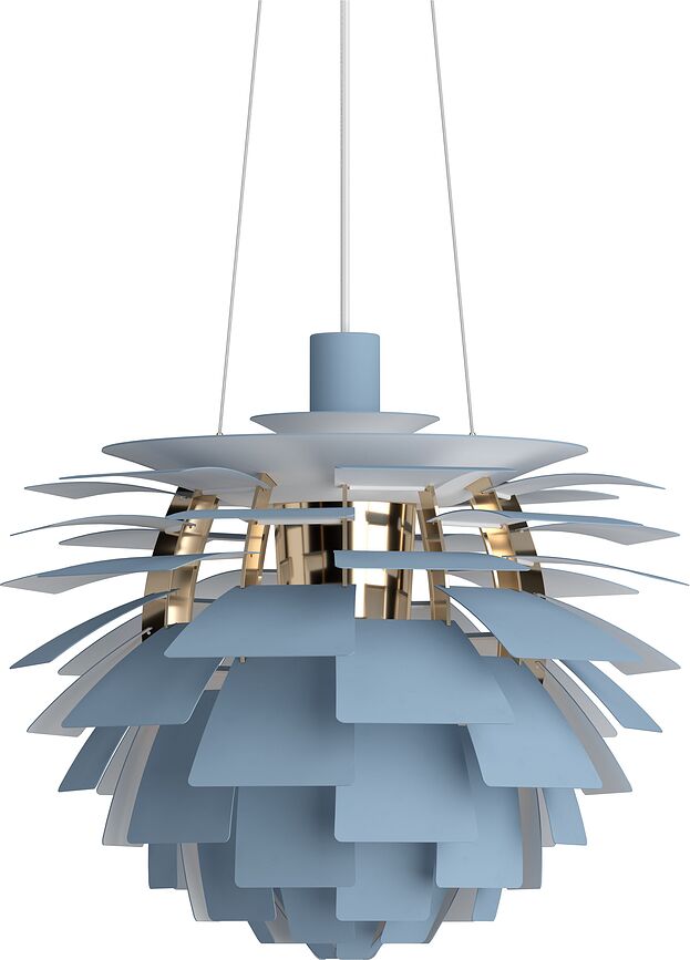 PH Artichoke Suspension 48 cm, bleue, laiton