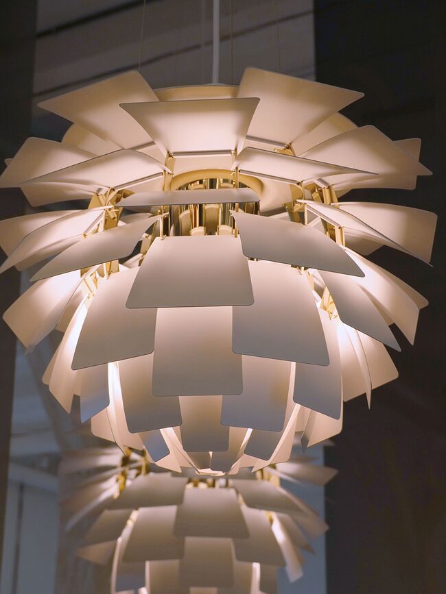 PH Artichoke Suspension 60 cm, blanche, laiton