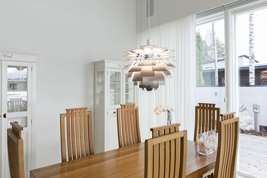 PH Artichoke Suspension 60 cm, blanche, laiton