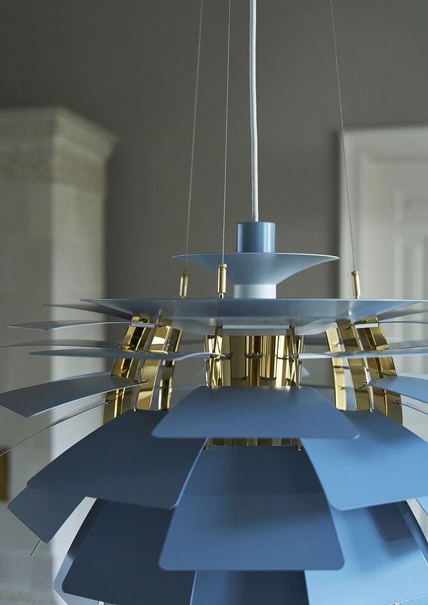 PH Artichoke Viseća Lampa 48 cm bijela mjed