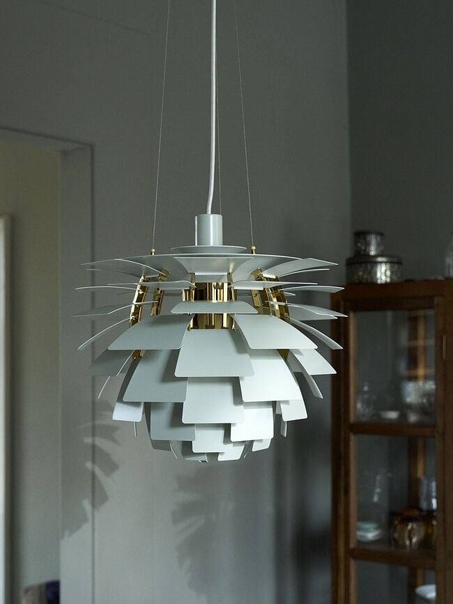 PH Artichoke Viseća Lampa 48 cm bijela mjed