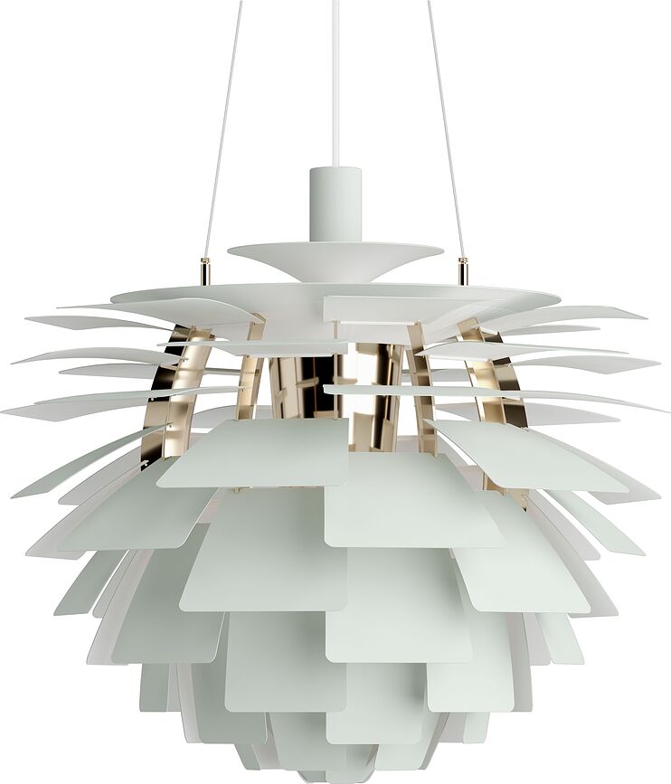 PH Artichoke Viseča svetilka, 60 cm, žajbljeva, medenina