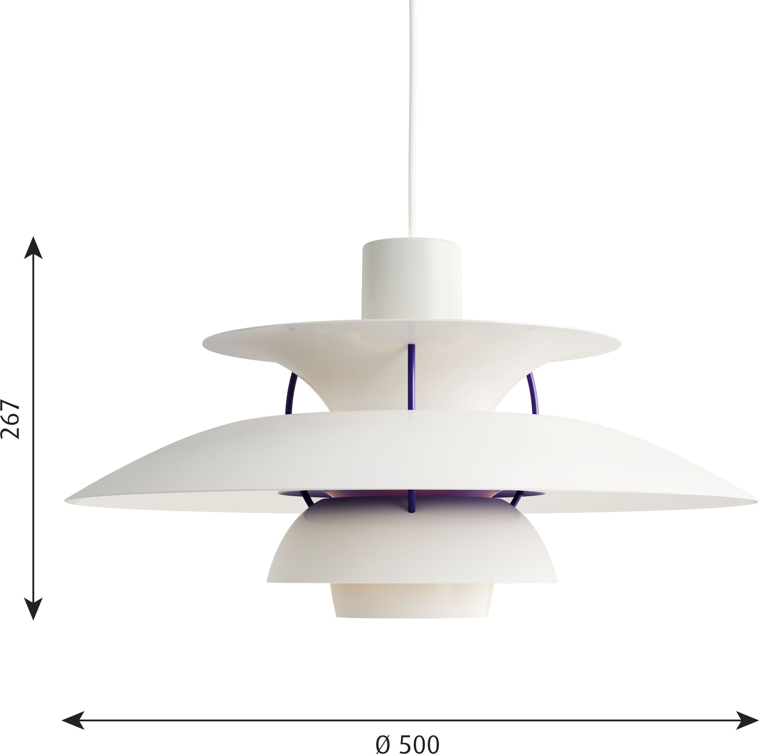 Ph Hanging lamp 50 cm - Louis Poulsen 5741099870, Poul Henningsen