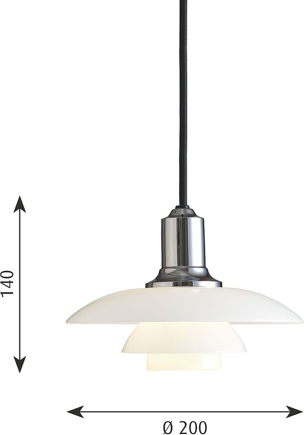 PH Lampa viseća 20 cm krom