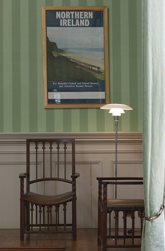 PH Lampadaire avec abat-jour en verre, 33 cm, laiton