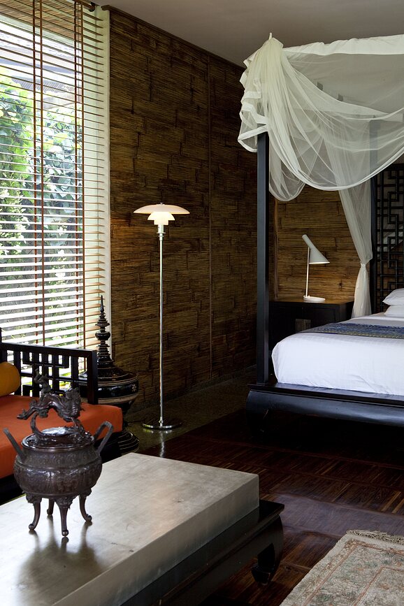 PH Lampadaire avec abat-jour en verre, 33 cm, laiton