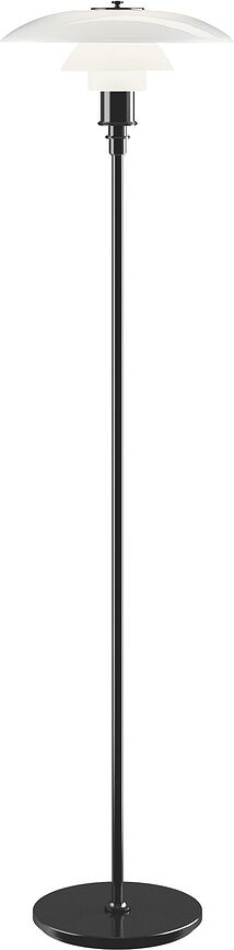 PH Podna Lampa 33 cm crna sa staklenim sjenilom