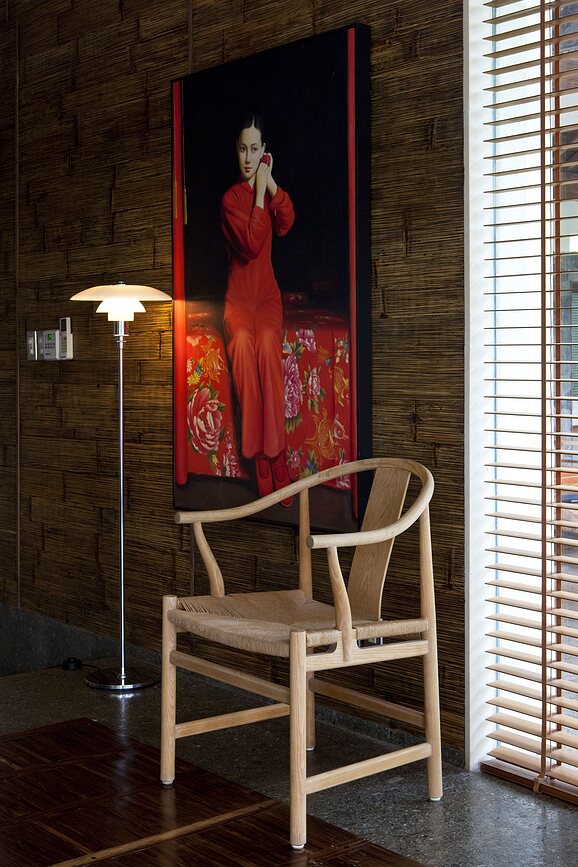 PH Talna svetilka s steklenim senčnikom, 33 cm, medenina