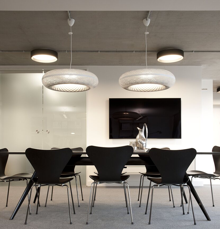 Plafón LED Circle Surface, 26,7 cm, blanco, transparente