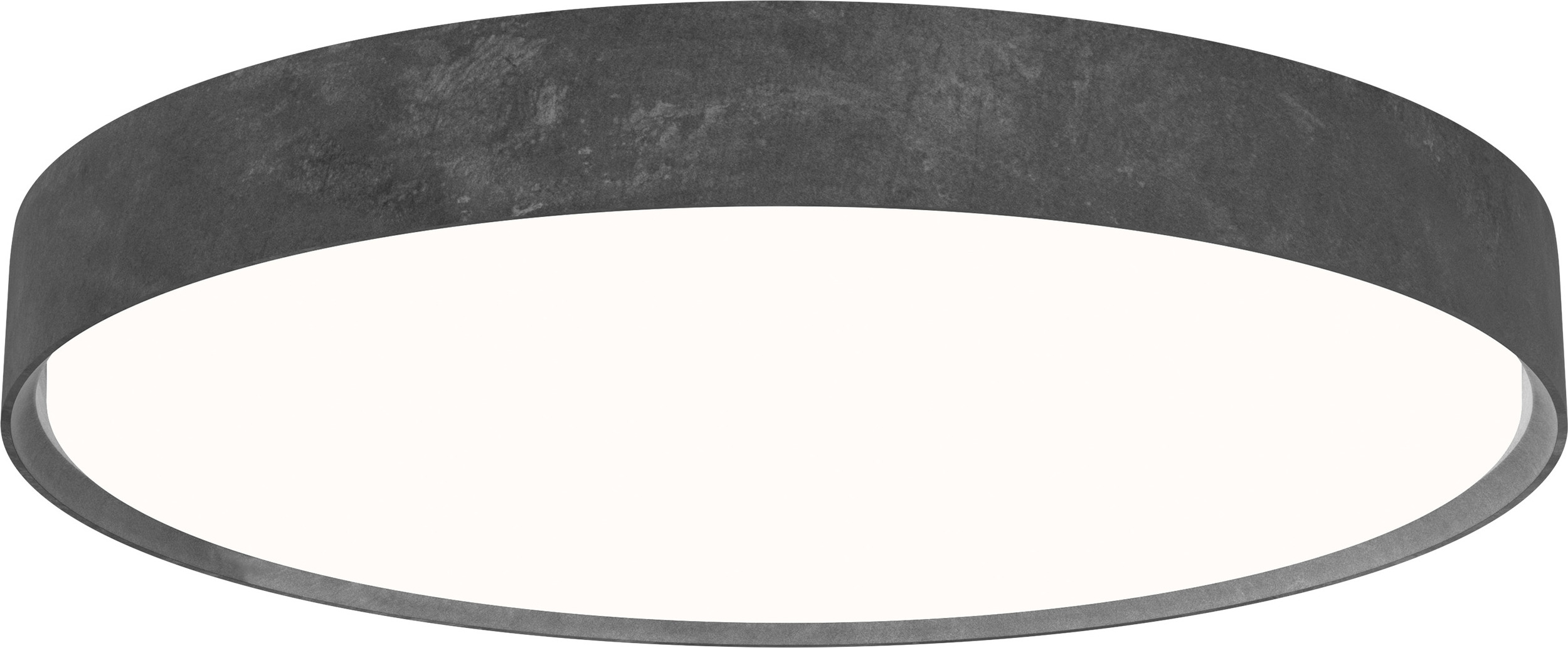 Plafon Slim Round Semi Recessed LED 3000K 44 cm aluminium z dyfuzorem opal sterowanie oświetleniem Dali