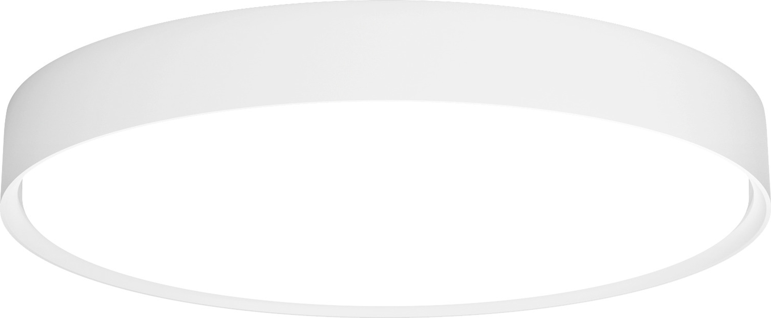 Plafon Slim Round Semi Recessed LED 4000K 44 cm biały z dyfuzorem pryzmatycznym sterowanie oświetleniem Dali