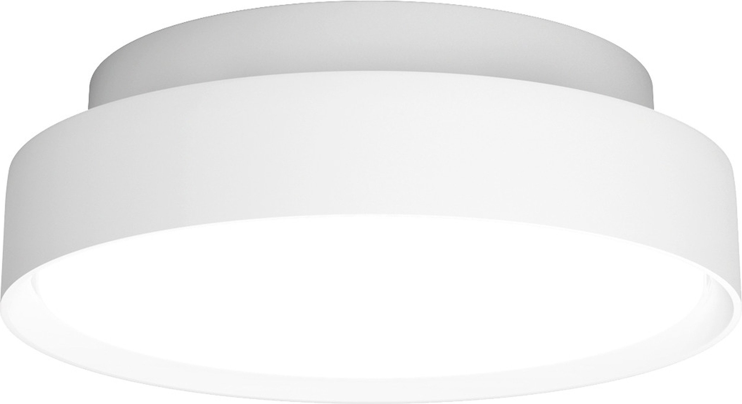 Plafon Slim Round Surface LED 3000K 25 cm biały z dyfuzorem opal sterowanie oświetleniem Dali