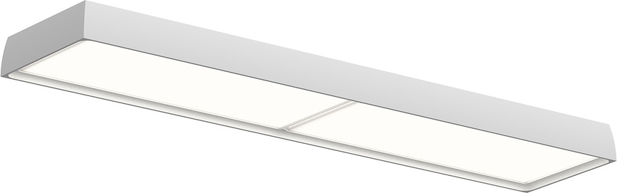 Plafonnier Slim Box semi-encastré LED, avec diffuseur microprismatique